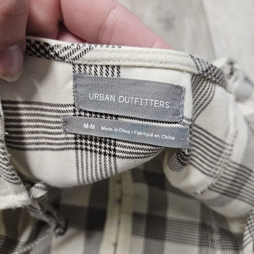 Urban Outfitters Keya Hook & Eye Plaid Mini Dress Sleeveless Women's Medium